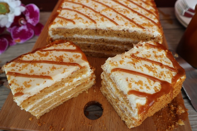 Торт "Карамельная девочка" - рецепт любимого карамельного торта