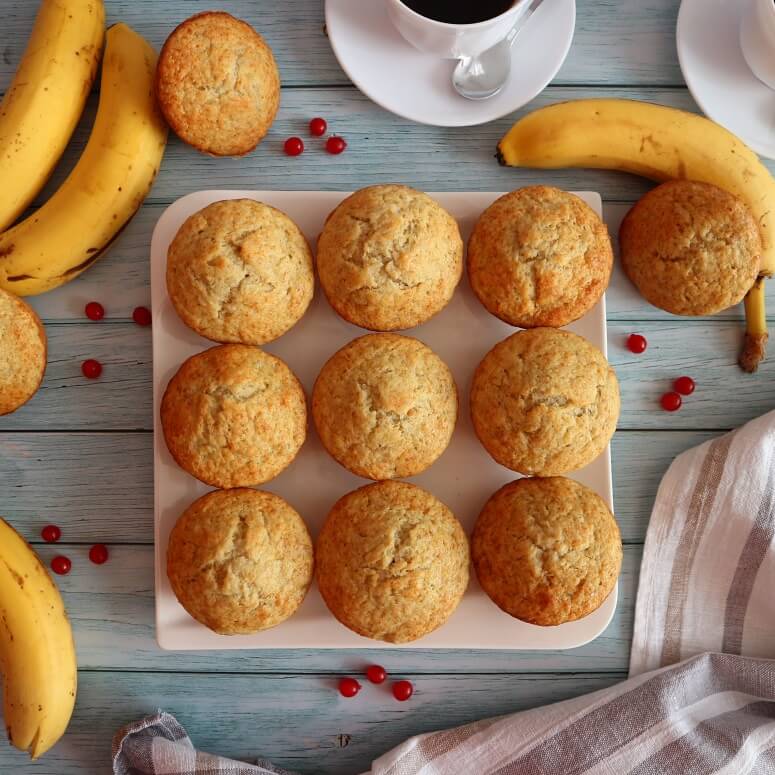 Банановые кексы – быстрый рецепт воздушных маффинов с бананами